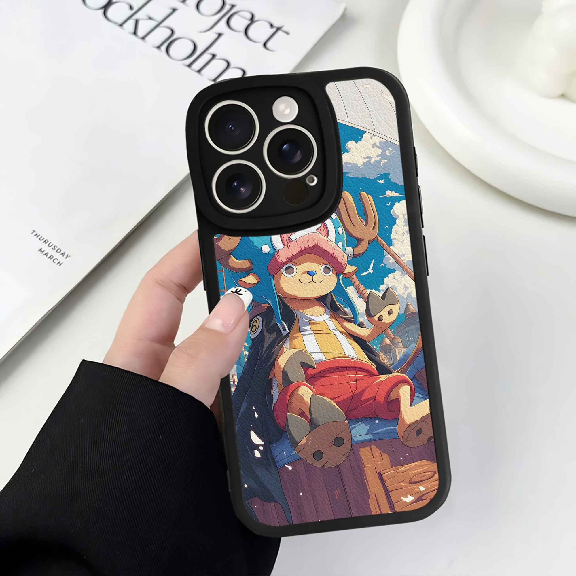 （画像用） ワンピース ONE PIECE 【iPhone 16シリーズ対応】シリコンスマホケース（レザー調） 材質：シリコン